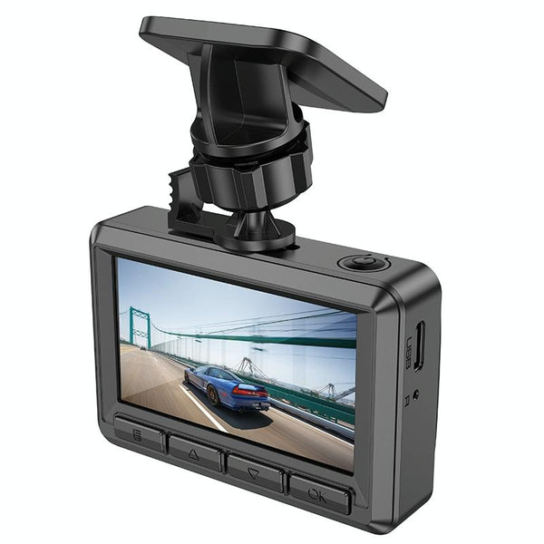 hoco DV3 Dual Channel Driving Recorder with Display & Rear Camera(Black)