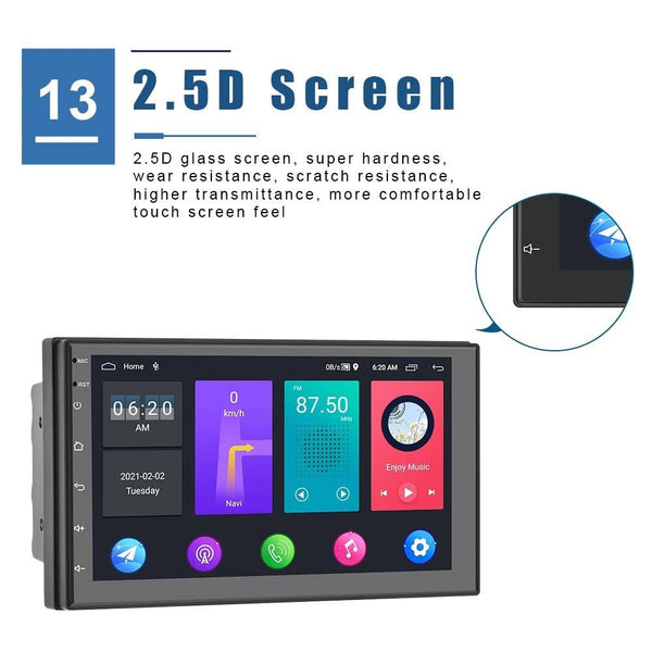 A2798 9 Inch Android WiFi 2+32G Central Control Large screen Universal Car Navigation Reversing Video Player, Style:Standard+AHD Camera