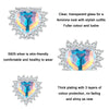 BSC737 S925 Sterling Silver Illusion Heart Charm Beads Glass Bracelet Beads