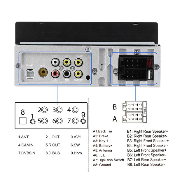Single Spindle 6.9 inch MP5 With Knob Player Carplay Function Car MP4 Backup Camera, Specification: Standard+AHD Camera