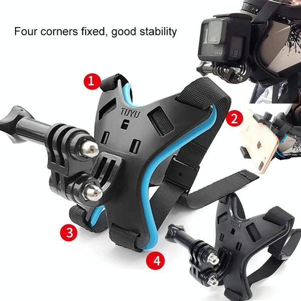 TUYU Motorcycle Helmet Chin Action Camera Mobile Phone Mounting Bracket Black Bracket