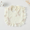 Baby Feeding Bib Ruffle Infants Saliva Towel Soft Cotton Burp Cloth, Style: Rabbit