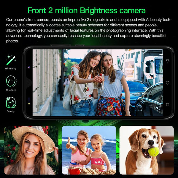 Povo6 Neo / DP29, 1GB+16GB, Face Identification, 5.0 inch Android 8.1 MTK6580M Quad Core, Network: 3G, Dual SIM, Plug:EU Plug(Black)