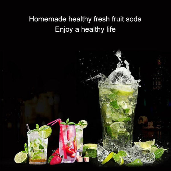 Manual Soda Siphon CO2 Dispenser Water Bubble Generator Cool Drink Cocktail Soda Machine Aluminum Bar DIY Soda Maker, Capacity: 1L(Red)
