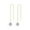 E2210-3 Vermiculite Long Ear Wire Women Simple Earrings