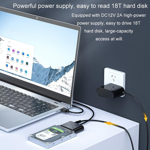 JINGHUA USB3.0 To SATA HDD Adapter Cable For 2.5/3.5 Inch External HDD SSD Hard Drive(30cm)