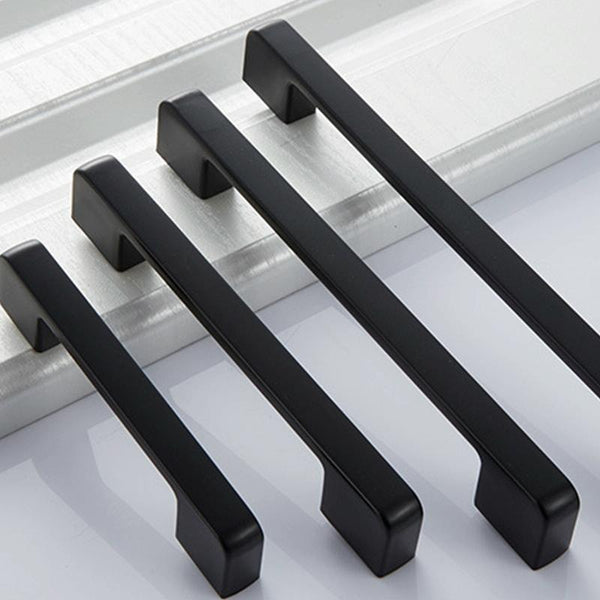 6613-320 Simple Cabinet Door Handle Drawer Wardrobe Zinc Alloy Handle (Black Red)