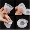 2pcs 500ml Folding DIY Epoxy Measuring Cup Silicone Mold Candle Plaster Glue Mixing Cup