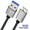 JUNSUNMAY USB 3.0 Male to Micro-B Cord Cable Compatible with Samsung Camera Hard Drive, Length:0.3m