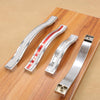 Crystal Color Diamond Modern Wardrobe Door Cabinet Wine Cabinet Fashion Drawer Handle, Hole Distance: 96mm(White)