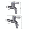 Bathroom Toilet Stainless Steel Bib Tap Wall Mounted Washing Machine Water Tap ,Spec: Medium Long Type