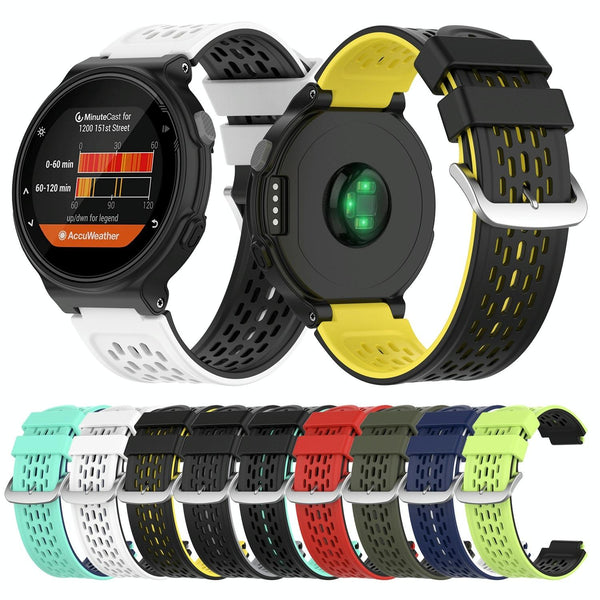 For Garmin Approach S2 / S4 Two-color Silicone Watch Band(Black Grey)