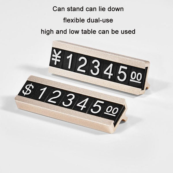 Metal Digital Grain Price Display Micro Standing Plate, Size: Single Layer(Black)