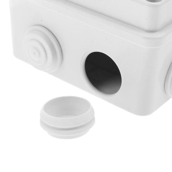 Waterproof Outdoor Security Camera Power Supply Box - White (15x11x7cm)