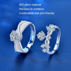 XJA011 Couple Ring Mosan Diamond S925 Silver Ring, Style: Mens
