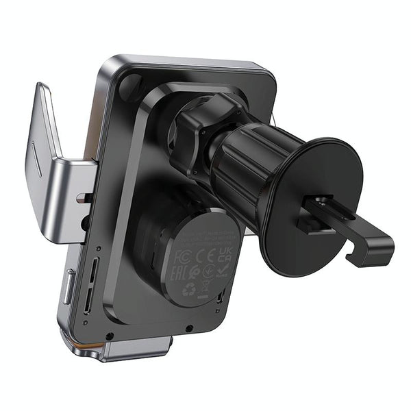hoco HW7 Transparent Discovery Edition Air Outlet Infrared Wireless Fast Charging Car Holder(Tarnish)