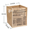 Foldable Jute Storage Box Sorting Basket for Underwear(NATURAL)