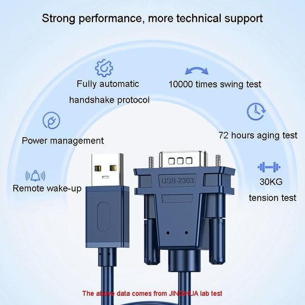 JINGHUA USB To RS232 Serial Cable DB9 Pin COM Port Computer Converter, Length: 1.2m
