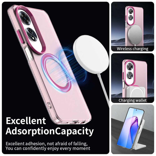 For OPPO A60 Global Candy Magsafe PC Hybrid TPU Phone Case(Red)