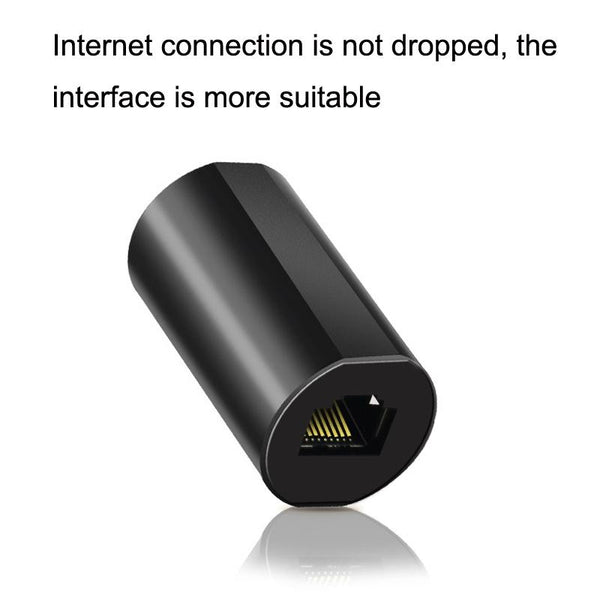 YM88013-Y Lightning Protection Version Network Straight-Through Head RJ45 Network Cable Double Pass Head(Black)