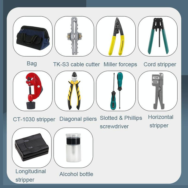 YH-G11 11-In-1 Fiber Optic Tool Kit TK-S3 Cable Knife And Stripping Kit