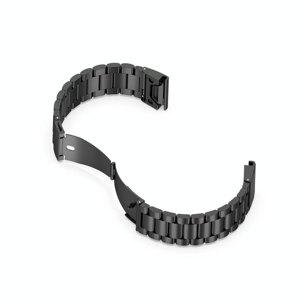 For Garmin Fenix5/Forerunner935/Garmin Approach S60 3-Beads Stainless Steel Metal Quick Release Watch Band(black)