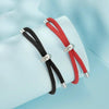 S925 Sterling Silver Platinum-plated Adjustable Basic Braided Bracelet(SCB268-BK)