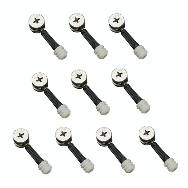 10pcs 40mm 3 In 1 Screw Connector Furniture Link Fixer Closet Eccentric Wheel Nut Connection Fastener