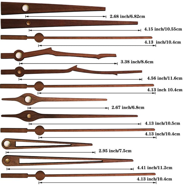 Quartz Clock Dial Repair Kit DIY Wall Clock Parts,Spec: Movement+S01 Wooden Needle