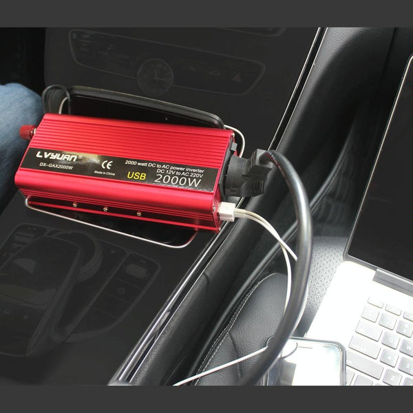 LVYUAN Car Inverter Dual USB Power Converter, Specification: 12V to 110V 2000W US Plug