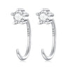 S925 Sterling Silver Sparkling Ear Hook Women Earrings