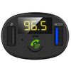 BT23 Wireless Car FM Transmitter QC 3.0 Quick Charge, Support USBx2 / Hands-free Calling(Black)