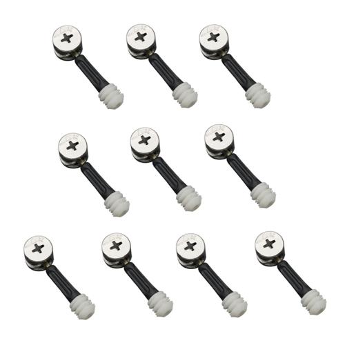 10pcs 35mm 3 In 1 Screw Connector Furniture Link Fixer Closet Eccentric Wheel Nut Connection Fastener