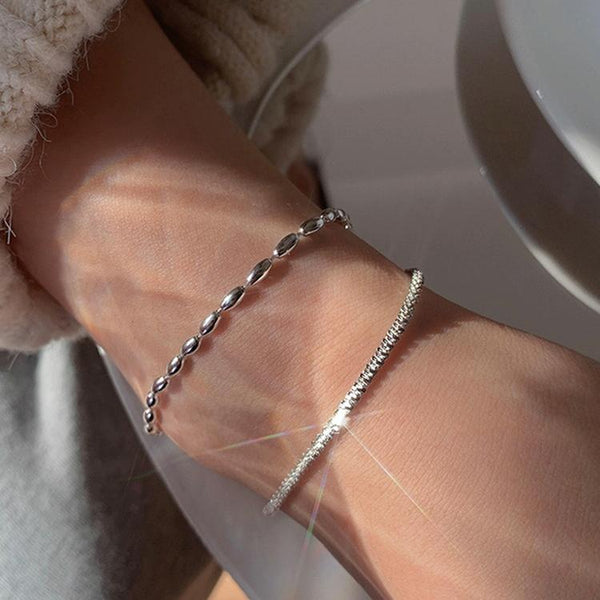 S925 Sterling Silver Gypsophila Beanie Ladies Bracelet, Specification:XL1194