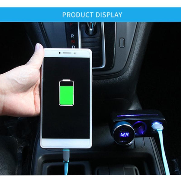 SHUNWEI SD-1918 80W 3.1A Car 2 in 1 Dual USB Charger (White)