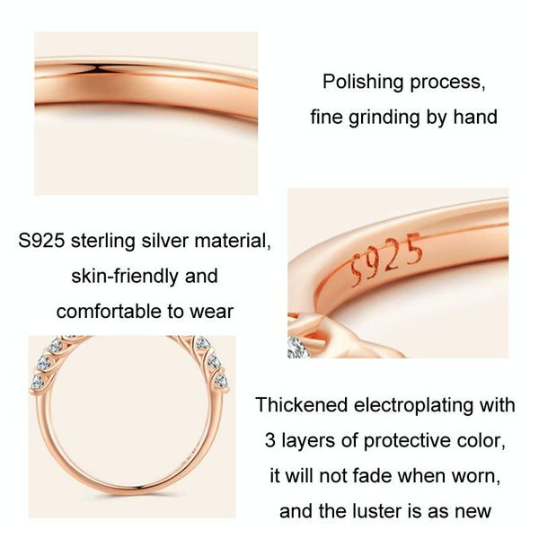 MSR014-C Sterling Silver S925 Plated Plated Row Moissanite Ring(No.9)