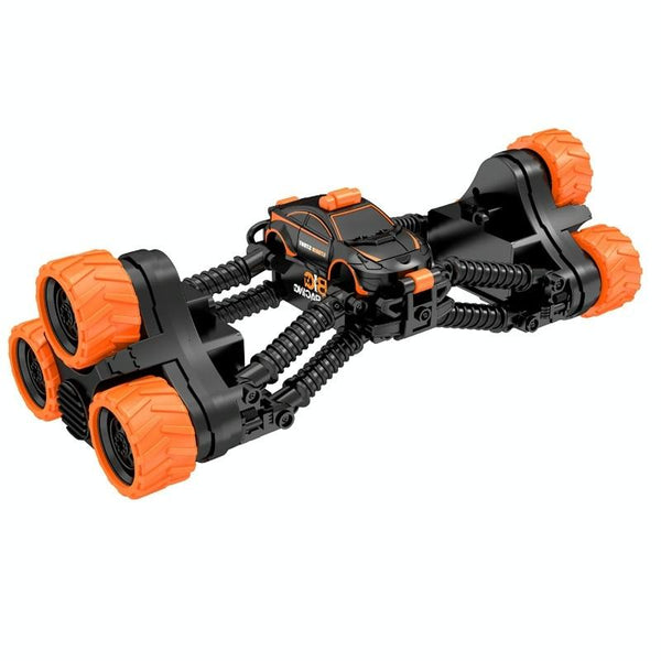 Remote Control Off-Road Tumbling Stunt Car Climbing Telescopic Deformation Toy Remote Control Car(Black Green)
