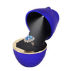 017257 Rose Shape LED Spotlight Ring Necklace Storage Box without Jewelry, Spec: Ring(Royal Blue)