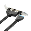 USB3.0 20P F/2AF PCI Rear Baffle Cable (Black)