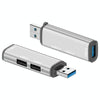 ADS-302A 3 in 1 USB to USB 3.0 / 2.0 Hub Expansion Station USB Adapter(Grey)
