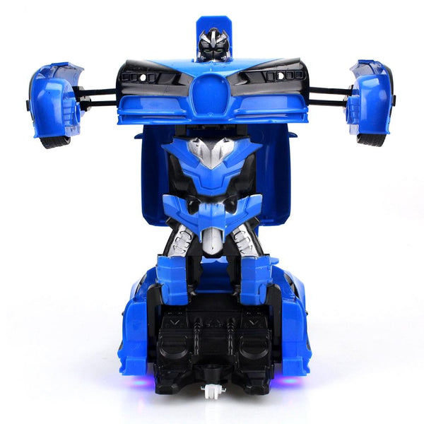 1023 4 Channels Remotely Deformed Car Toy Car(Blue)