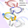 Large Frame Waterproof and Anti-fog HD Transparent Children Swimming Goggles(Blue White)