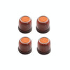 4pcs / Set Thickened Wear-Resistant Table And Chair Leg Covers Household Quiet Non-Slip Stool Foot Protector, Style: Mini Small Round Light Brown