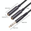 3718 6.35mm Male to Dual Female 1/4 TRS Stereo Audio Cable, Length: 30cm