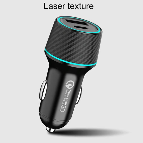 QIAKEY Dual Fast Charging Charger One To Two Cigarette Lighter, Size: TH229 95W(Black)