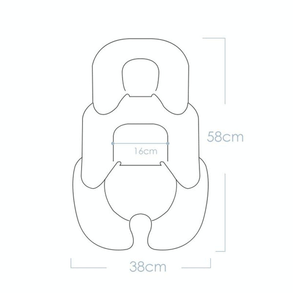 Baby Stroller Seat Cushion Safety Seat Protector Cushion, Color: White