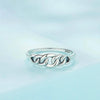 SCR891 Sterling Silver S925 Hollow Circle Chain Ring(No.6)