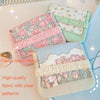 BD0443 2pcs Cartoon Pattern Large Capacity Sanitary Storage Bags(Pink Cherry Bear)