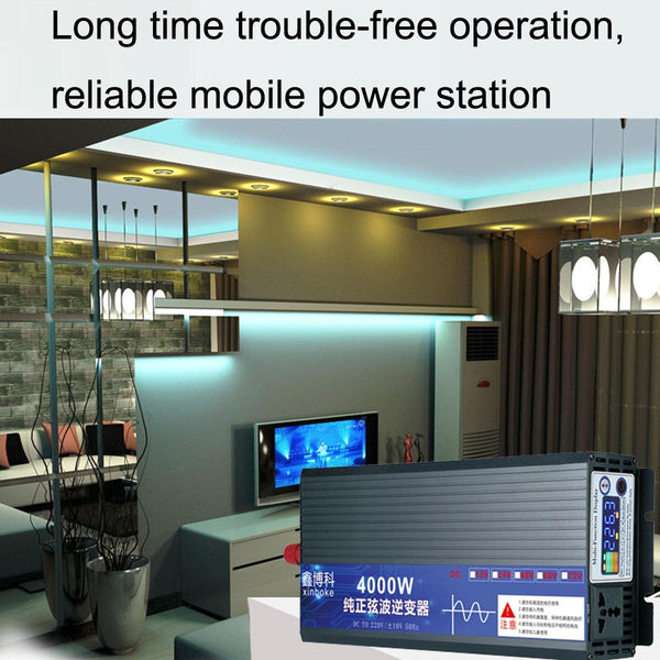 XINBOKE High Power Household Car Sine Wave Inverter 24V 5500W To 220V 2500W(LCD Display)