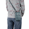 Elephant Pattern Multifunctional Cross Bag Phone Case(Sky Blue)